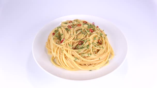 Pasta Peperoncino Kort Videoklipp — Stockvideo