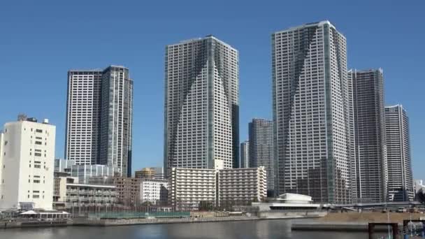 Tokyo Bay Área Paisaje 2023 Primavera — Vídeos de Stock