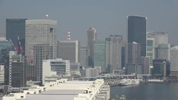 Tokio Bay Area Landschaft 2023 Frühling — Stockvideo