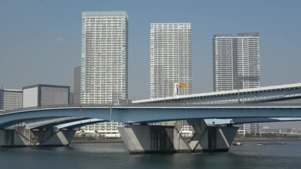Tokyo Bay Area Landskap 2023 Vår — Stockvideo