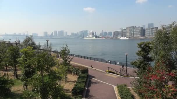 Tokyo Bay Área Paisaje 2023 Primavera — Vídeos de Stock