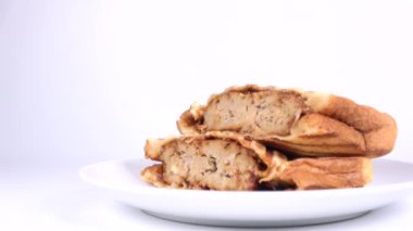 Sıcak sandviç hamburger biftek, video klip.