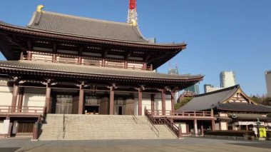 Zojoji Tapınağı Sabah erken saatlerde, Japonya Tokyo 2023