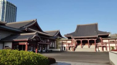 Zojoji Tapınağı Sabah erken saatlerde, Japonya Tokyo 2023