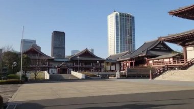 Zojoji Tapınağı Sabah erken saatlerde, Japonya Tokyo 2023