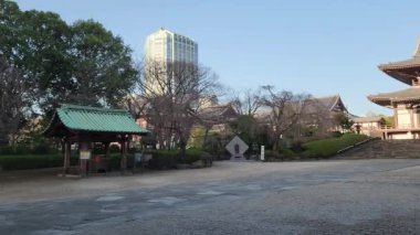 Zojoji Tapınağı Sabah erken saatlerde, Japonya Tokyo 2023