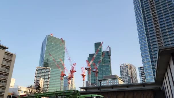 Azabudai Hills Bau März 2023 Japan Tokio — Stockvideo