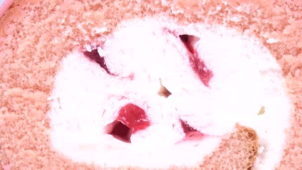 草莓卷饼 短片夹 — 图库视频影像