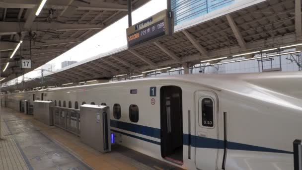 Tokyo Station Shinkansen Met Geluid 2023 Beperkte Express Trein — Stockvideo