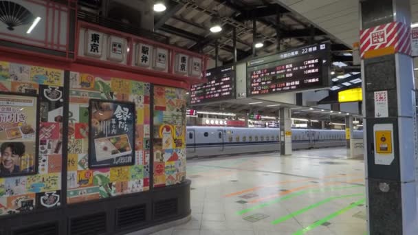 Tokyo Stanice Shinkansen Zvukem 2023 Omezené Expresní Vlak — Stock video