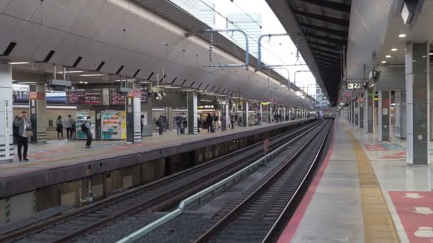 Estação Tóquio Shinkansen Com Som 2023 Trem Expresso Limitado — Vídeo de Stock
