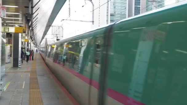 Tokyo Station Shinkansen Con Sonido 2023 Tren Expreso Limitado — Vídeo de stock