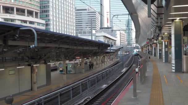 Estação Tóquio Shinkansen Com Som 2023 Trem Expresso Limitado — Vídeo de Stock