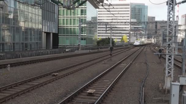 Tokyo Stanice Shinkansen Zvukem 2023 Omezené Expresní Vlak — Stock video