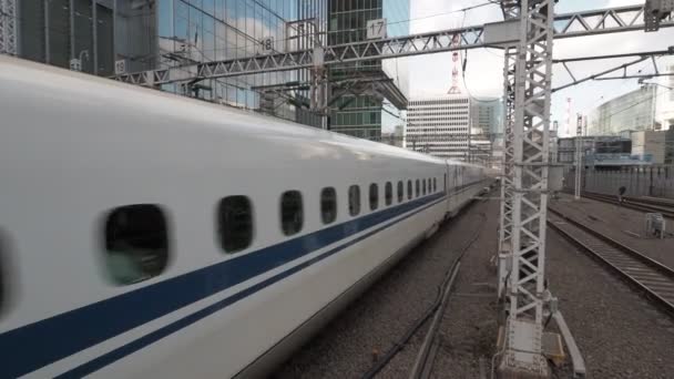 Tokyo Station Shinkansen Con Sonido 2023 Tren Expreso Limitado — Vídeos de Stock