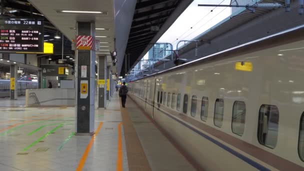 东京新干线车站2023号特快列车 — 图库视频影像