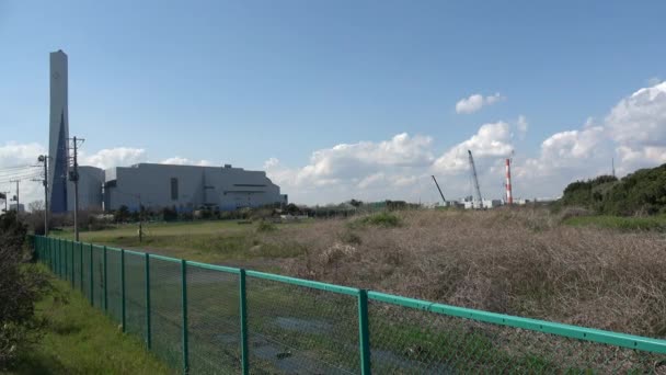 Shinsuna Floodgate Construction 2023 Japón Tokio — Vídeos de Stock