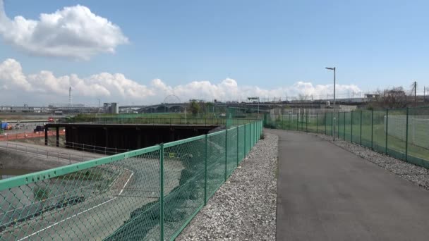 Строительство Шлюзовых Ворот Синсуна 2023 Япония Токио — стоковое видео