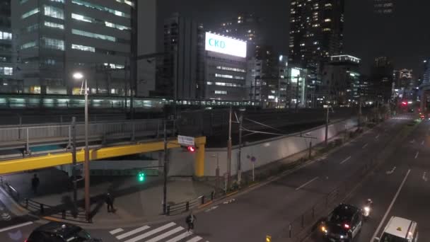 Hamamatsucho Night View Japan Tokyo April 2023 — 비디오