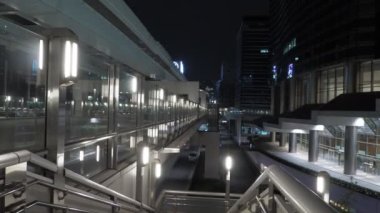 Shiodome Gece Manzarası, Japonya Tokyo Nisan 2023