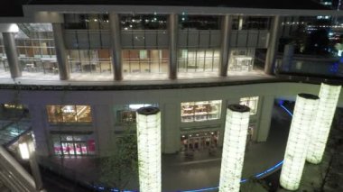 Shiodome Gece Manzarası, Japonya Tokyo Nisan 2023