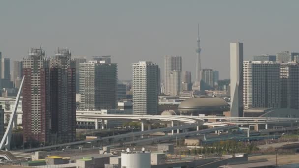 Tokyo Bay Área Vista Cubierta Observación 2023 — Vídeo de stock