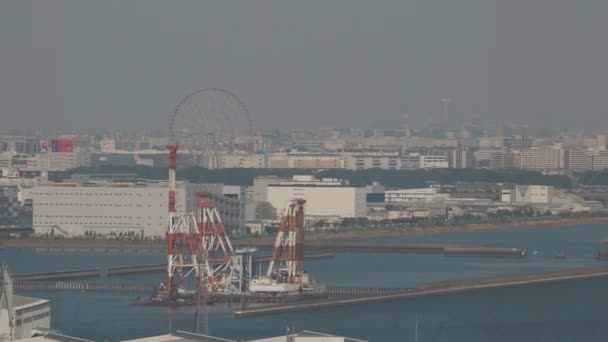 Tokyo Bay Area Observation Deck View 2023 — Stock Video