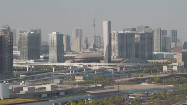 Tokyo Bay Área Vista Cubierta Observación 2023 — Vídeo de stock