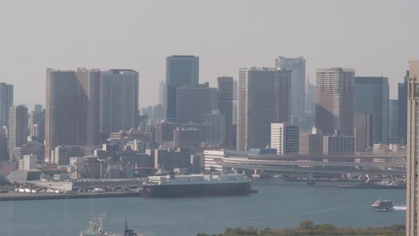 Blick Auf Die Aussichtsplattform Der Bucht Von Tokio 2023 — Stockvideo