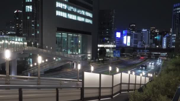 Νυχτερινή Θέα Σιοντόμ Ιαπωνία Τόκιο Απρίλιος 2023 — Αρχείο Βίντεο