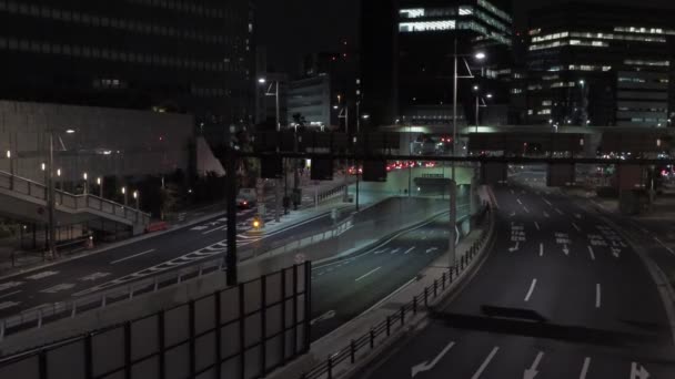 Shiodome Night View Japonia Tokyo Aprilie 2023 — Videoclip de stoc