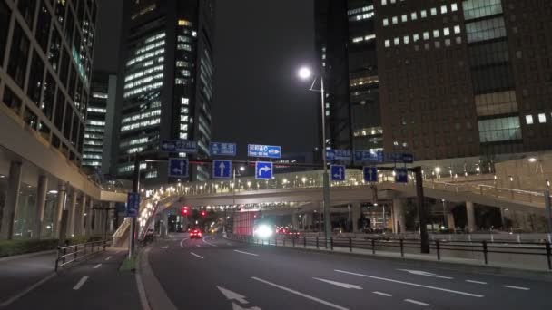 Shiodome Night View Giappone Tokyo Aprile 2023 — Video Stock