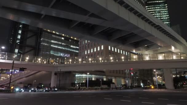 Shiodome Night View Japão Tóquio Abril 2023 — Vídeo de Stock