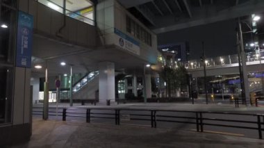 Shiodome Gece Manzarası, Japonya Tokyo Nisan 2023