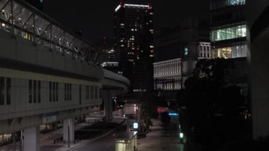 Shiodome Gece Manzarası, Japonya Tokyo Nisan 2023