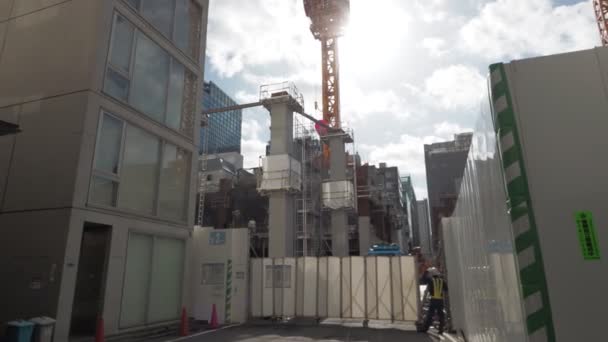 Tokyo Yaesu Planerad Ombyggarbetsplats April 2023 — Stockvideo