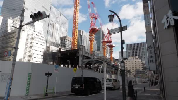 Tokio Yaesu Geplantes Sanierungsgebiet April 2023 — Stockvideo