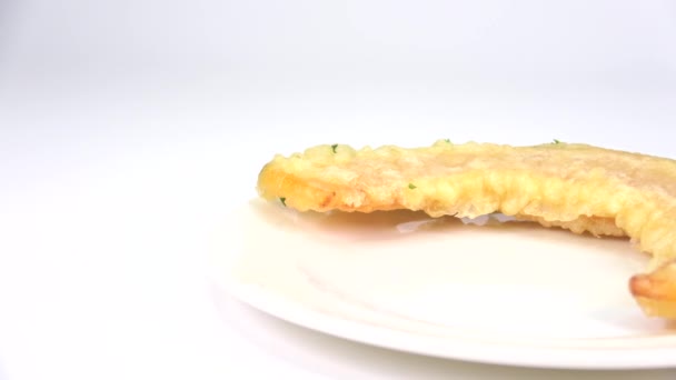 Tempura Nourriture Traditionnelle Japonaise — Video