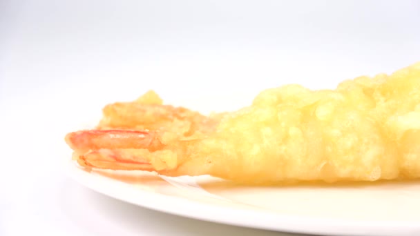 Tempura Ιαπωνικά Παραδοσιακά Τρόφιμα — Αρχείο Βίντεο