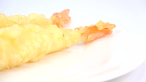 Темпура Японська Традиційна Їжа — стокове відео