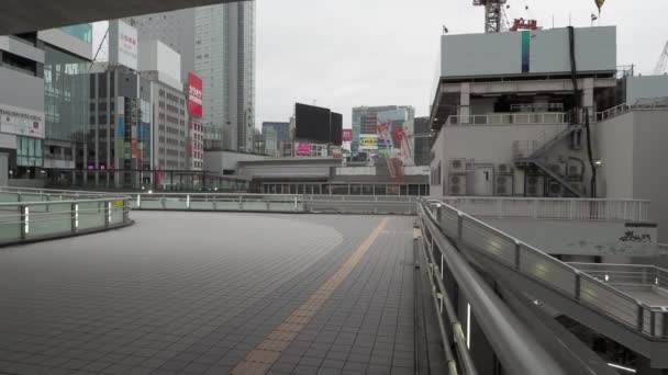Shibuya Japan Tokio Vroege Ochtend April 2023 — Stockvideo