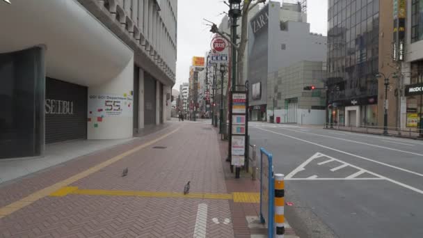 Shibuya Japan Tokio Vroege Ochtend April 2023 — Stockvideo