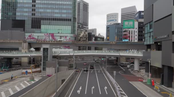 Сибуя Японии Ранним Утром Апреле 2023 Года — стоковое видео