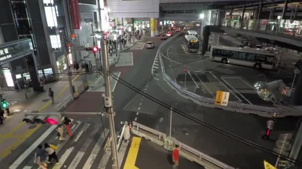 Shibuya Gece Manzarası Tokyo Haziran 2023 — Stok video