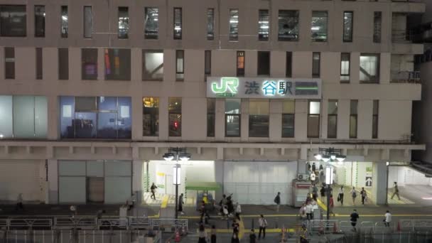 Shibuya Night View Japonia Tokio Czerwiec 2023 — Wideo stockowe