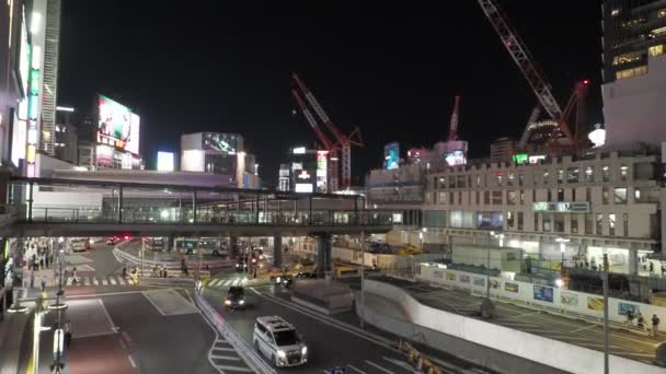 Νυχτερινή Θέα Σιμπούγια Ιαπωνία Τόκιο Ιούνιος 2023 — Αρχείο Βίντεο
