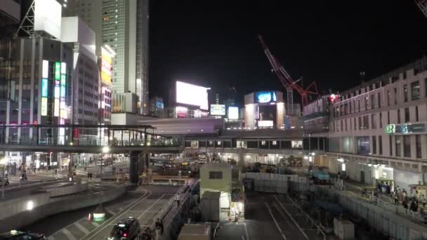 Shibuya Gece Manzarası Tokyo Haziran 2023 — Stok video
