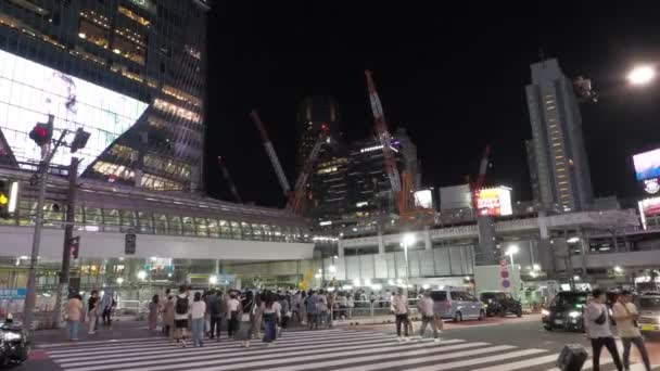 Shibuya Night View Jepang Tokyo Juni 2023 — Stok Video
