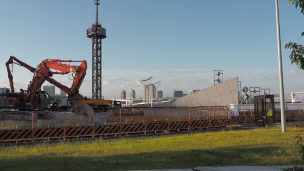 Tóquio Harumi Wharf Demolição Trabalho Junho 2023 — Vídeo de Stock