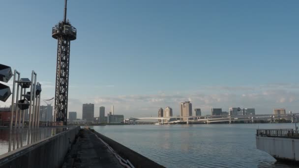 Tokyo Harumi Rıhtımı Yıkım Çalışmaları Haziran 2023 — Stok video
